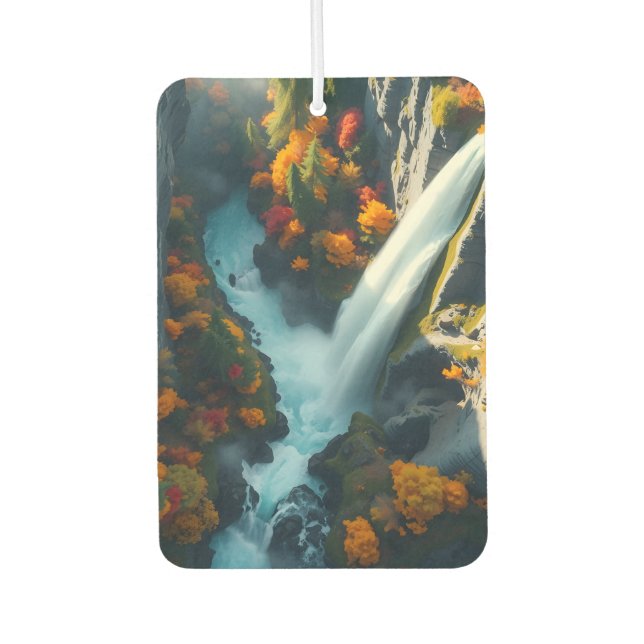 Modern Navy & Gold Abstract Mountain Peak – Luxury Air Freshener (Front)