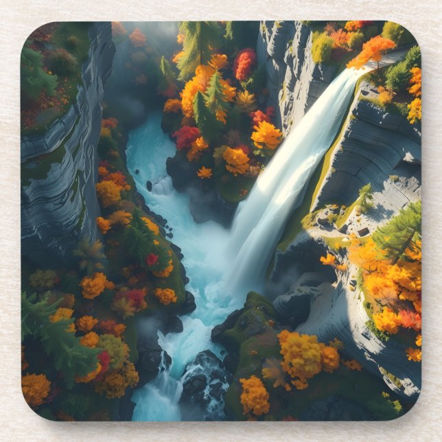 Modern Navy & Gold Abstract Mountain Peak – Luxury Beverage Coaster (Front)