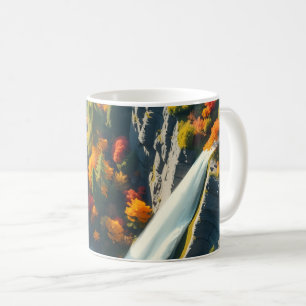 Modern Navy & Gold Abstract Mountain Peak – Luxury Coffee Mug