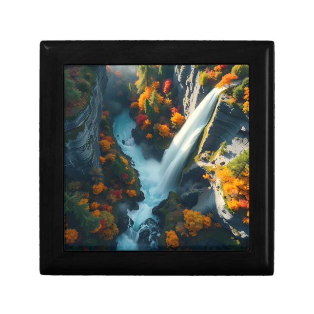 Modern Navy & Gold Abstract Mountain Peak – Luxury Gift Box (Front)