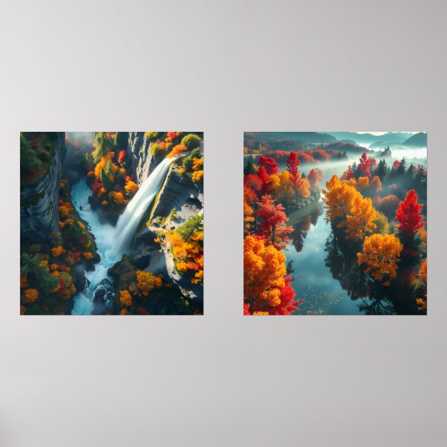 Modern Navy & Gold Abstract Mountain Peak – Luxury Wall Art Sets (Front)