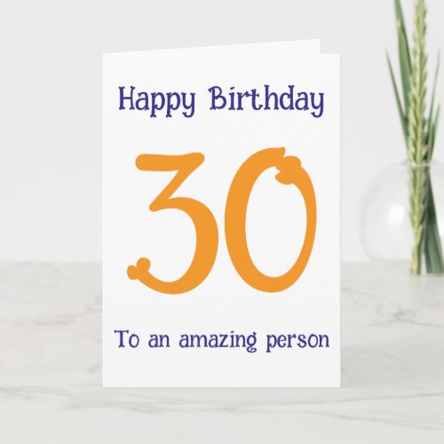 Modern Navy Terracotta Custom Age Birthday Card