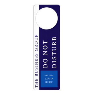 Modern Navy White Corporate Door Sign