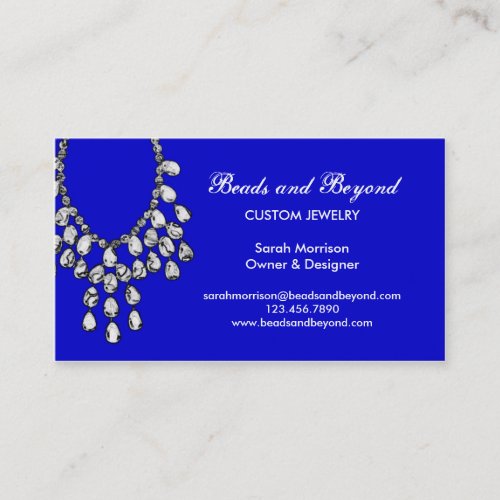 Modern Necklace Jewelry Business Card