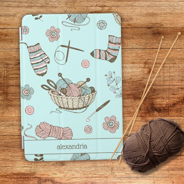 Modern Needlework Monogram iPad Mini Cover (Creator Uploaded)