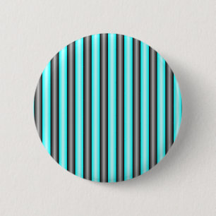 Modern Neon Blue and Black 3D Metal Effect Stripes Button