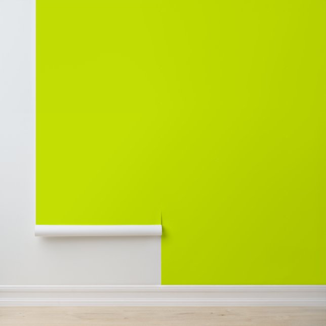 Modern neon chartreuse green bright solid plain wallpaper  (Application)