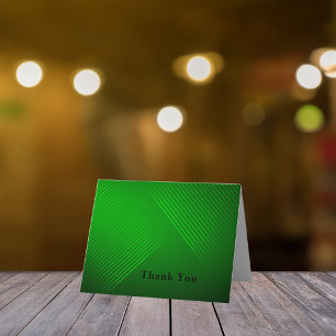 Modern Neon Green Letterpress Thank You Card