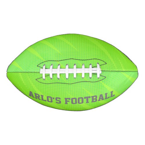 Modern Neon Green Personalized Kids Football