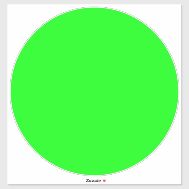 Modern neon green screen bright Large Floor Circle Sticker (Sheet)