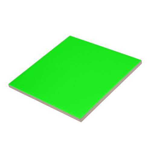 Modern neon green screen bright solid color cool ceramic tile