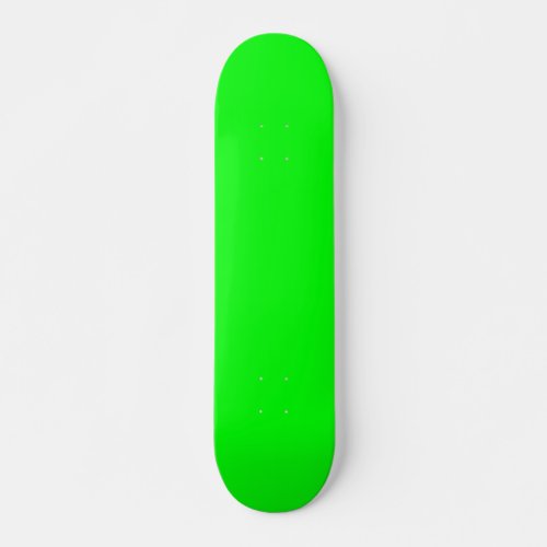 Modern neon green screen bright solid color cool skateboard