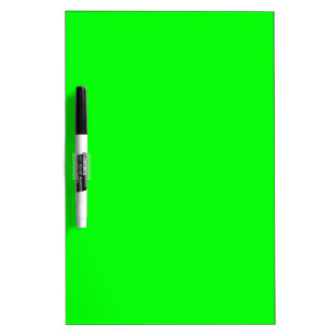 Modern neon green screen bright solid plain cool dry erase board