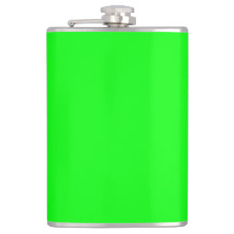 Modern neon green screen bright solid plain cool flask