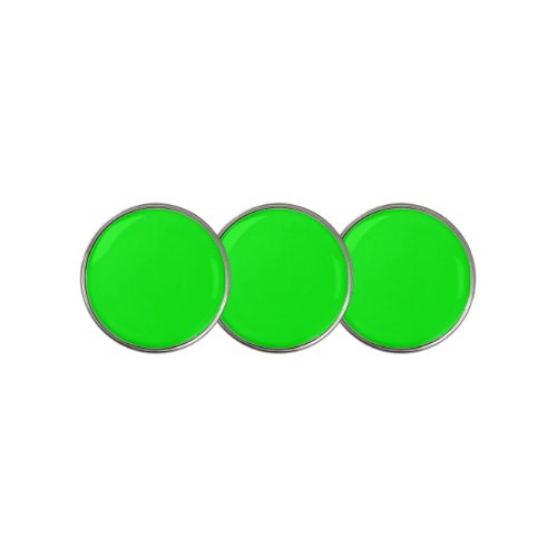 Modern neon green screen bright solid plain cool golf ball marker