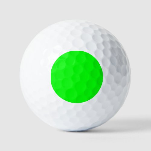 Modern neon green screen bright solid plain cool  golf balls