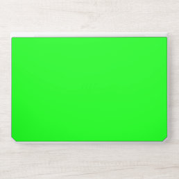 Modern neon green screen bright solid plain cool HP laptop skin