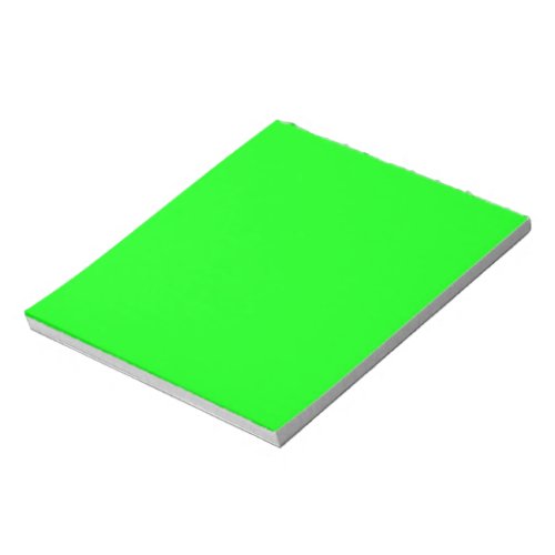 Modern neon green screen bright solid plain cool  notepad