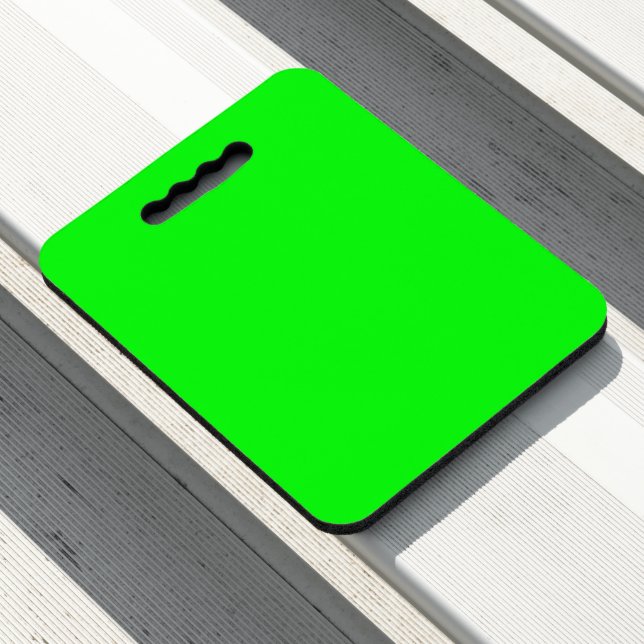 Modern neon green screen bright solid plain cool seat cushion (In Situ)