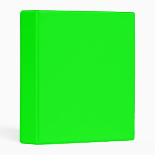 Modern neon green screen solid plain minimalist mini binder