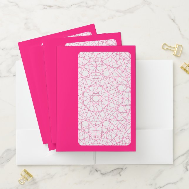 Modern Neon Pink Frame Folder – Customizable (In Situ)