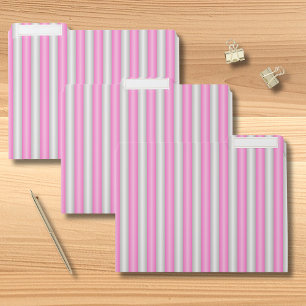 Modern Neon Pink Stripes with 3D Effect File Folder