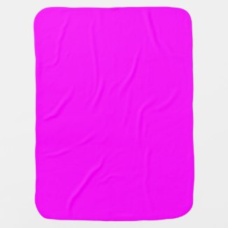 Modern Neon Solid Pink Magenta Baby Blanket