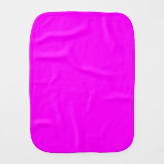 Modern Neon Solid Pink Magenta Burp Cloth