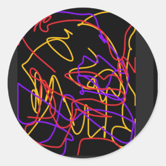 Modern Neon vibrant colors stickers 2025