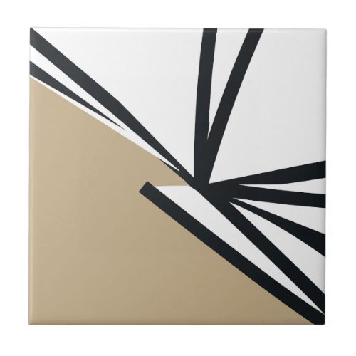 Modern Neutral Abstract Ceramic Tile