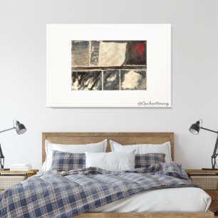 Modern Neutral Abstract Textured Art Canvas Print