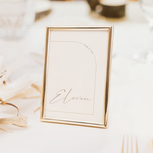 Modern Neutral Arch Table Eleven Table Number (Modern Neutral Arch Table Eleven Table Number)