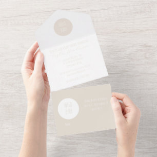 Modern Neutral Baby Shower All in One Invitation