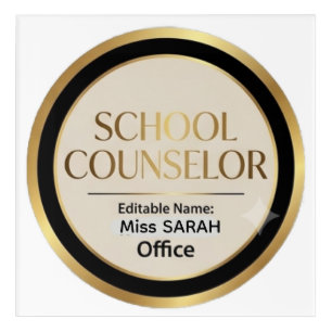 Modern Neutral Black Beige Gold School Counselor S Acrylic Print