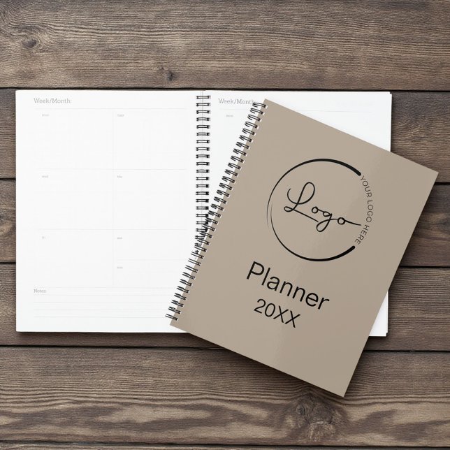 Modern Neutral Brown Minimalist Logo Professional Planner (Creator Uploaded)