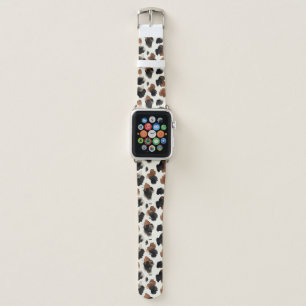 Modern Neutral Chocolate Cow Print Aesthetic Apple Watch Band