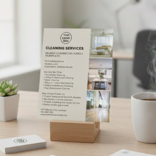 Modern Neutral Cleaning Services Photo Logo Flyer
