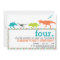 Modern Neutral Dinosaur Silhouette Birthday Invite