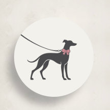 Modern Neutral Dog Walker Seal Sticker