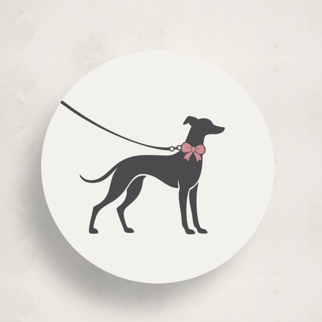 Modern Neutral Dog Walker Seal Sticker (Creator Uploaded)