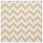 Modern neutral gold and white chevron pattern fabric