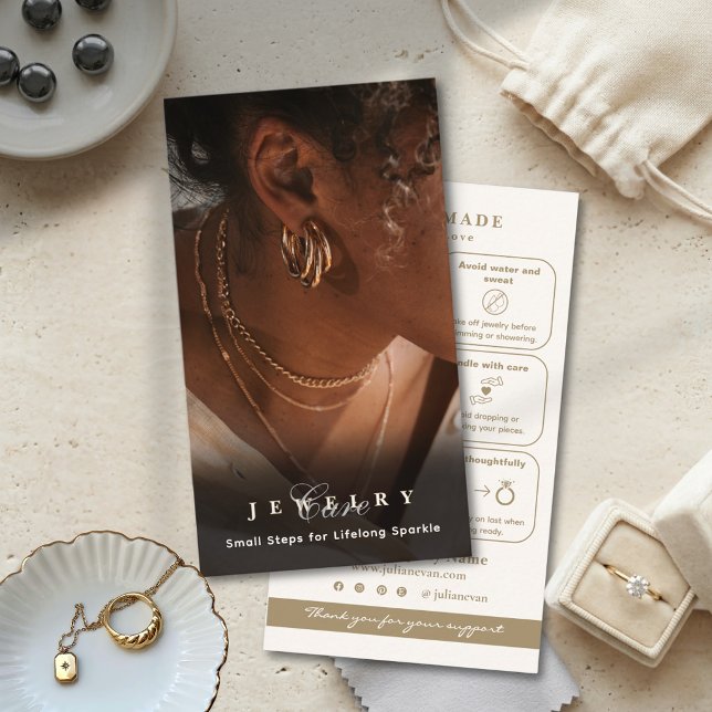 Modern Neutral Gold Jewelry Card Insert Card (Modern Neutral Gold Jewelry Card Insert Card)