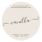 Modern neutral script candle product label