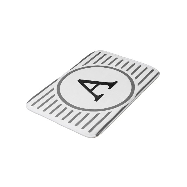 Modern Neutral Stripe Bath Mat (Angled)