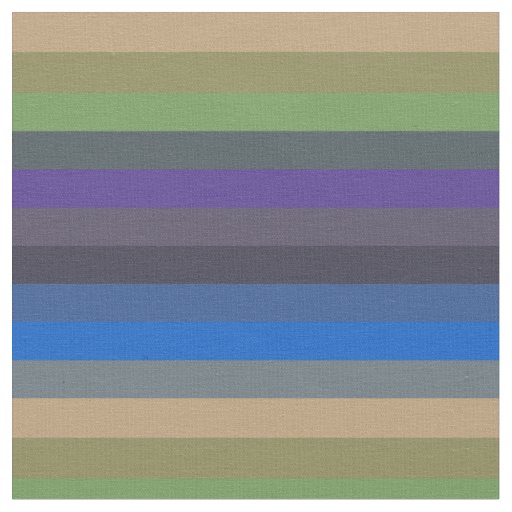 Modern Neutral Stripes Sand, Olive & Sky Blue Fabric