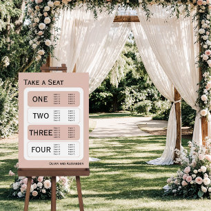 Modern Neutral Take a Seat Sign