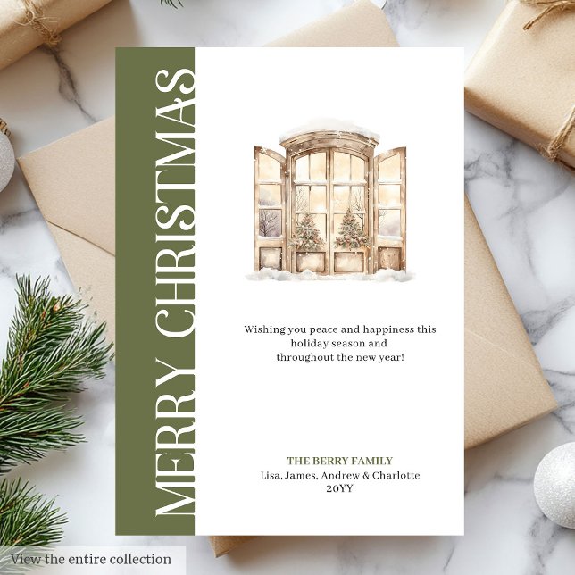 Modern neutral tones Christmas tree greeting card (Modern neutral tones Christmas tree greeting card

)