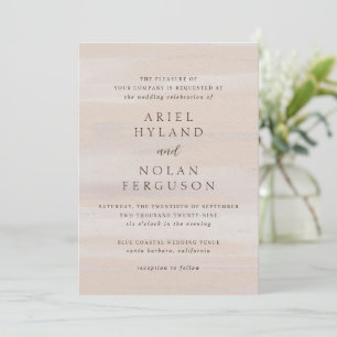 Modern Neutral Watercolor Elegant Wedding Invitation