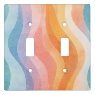 Modern Neutral Wave • Minimalist Deco • Trendy Light Switch Cover