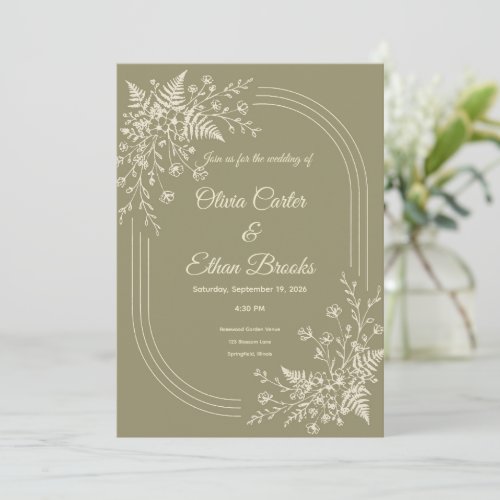 Modern Neutral Wedding Invitation